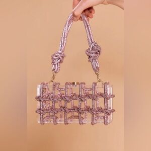 Cult Gaia Bess Bag (pink crystals ) 350 USD